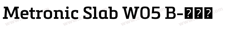 Metronic Slab W05 B字体转换